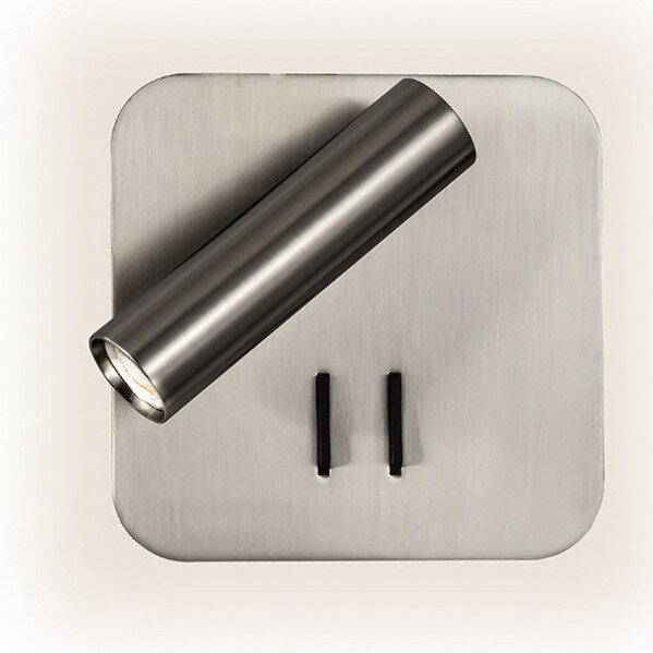 Aplique 2+6w 4000k Manet Cuadrado Niquel 130lm Doble Encendido 14x14x12 Cm - Image 2