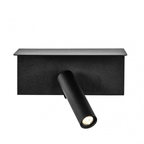 Aplique 3w 4000k Leonardo Negro C/estante Y Usb 150lm C/interruptor 14x18x14cm Orientb - Image 2