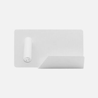 Aplique 3w 4000k Miguel Angel Izqdo Blanco C/usb  Y Estante 150lm 16x28x12 Cm Orientable