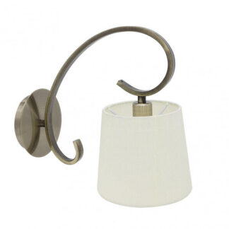 Aplique Bogota 1xe14 Cuero Pantalla Beis 25x15x28 Cm