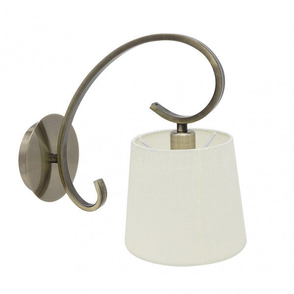 Aplique Bogota 1xe14 Cuero Pantalla Beis 25x15x28 Cm