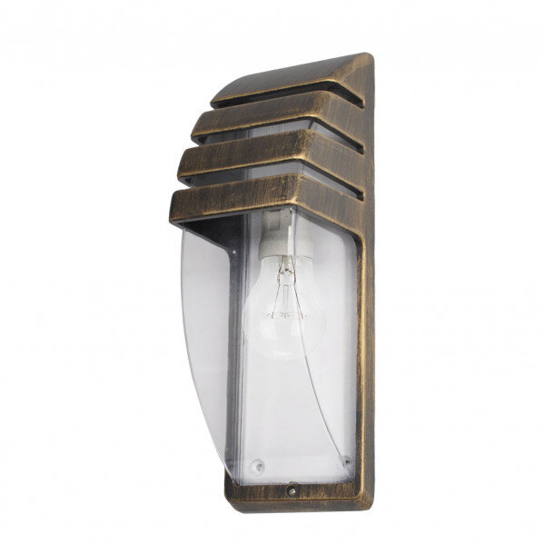 Aplique Exterior Elnath 1xe27 Neg/oro 35x12x12 Cm Ip44