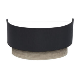 Aplique Tania 1xe27 Negro/madera Gris 15x30x16 Cm