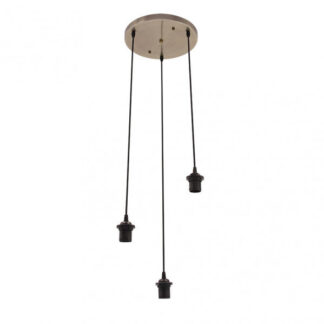 Armazon Plafon Nia 3xe27 Cuero Regx30x30cm