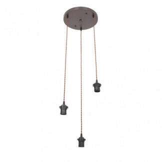 Armazon Plafon Nia 3xe27 Marron Regx30x30cm