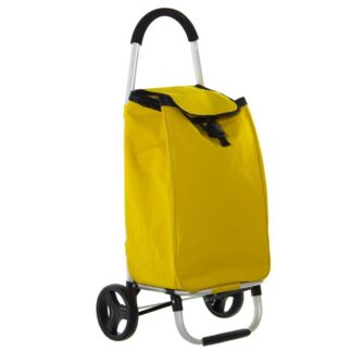 Carro De Compra Aluminio Telaamarillo Poliéster Carro:46x36x98,bolsa:36x26x57