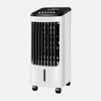 Climatizador Evaporativo Imperio Blanco/negro 80w 3vel 4litros Oscilante,c/acumulador De Frio,remoto Y Temporizador 57x26,5x23cm