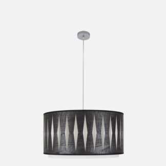 Colgante Alexandra 2xe27 Cromo/madera Negra Regx50x50 cm