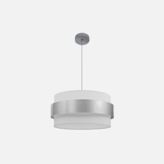 Colgante Bremen Cromo/blanco-plata 3xe27 Regx40x40 Cm