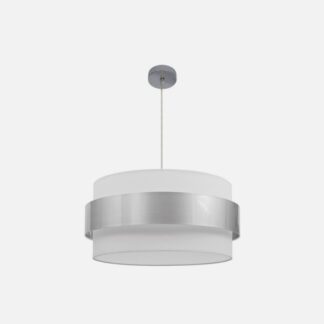 Colgante Bremen Cromo/blanco-plata 3xe27 Regx50x50 Cm