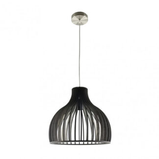 Colgante Caoba 1xe27 Madera Cafe Regx35x35 Cm