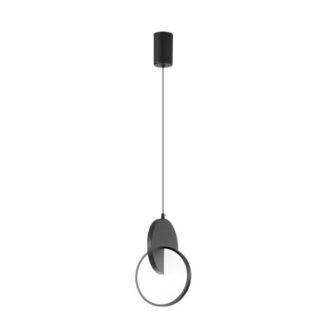 Colgante Carlota 1l Negro 17w 6500k 2380lm Regx18x18cm