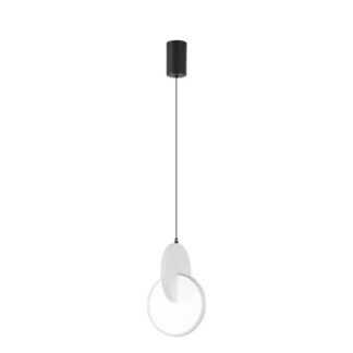 Colgante Carlota 1l Negro/Blanco 17w 6500k 2380lm Regx18x18cm