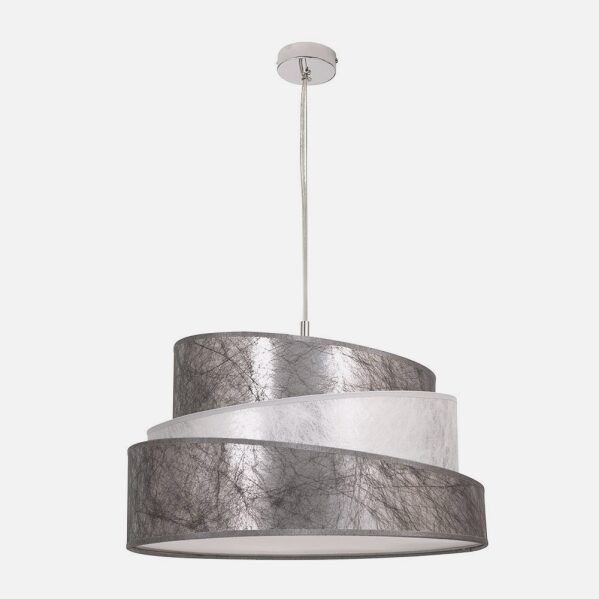 Colgante Colonia Cromo/plata-blanco 3xe27 Regx50x50 Cm