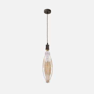 Colgante Elio 1xe27 Marron/ambar Bombilla Incluida 8w 3000k 850lm Regx12x12 Cm