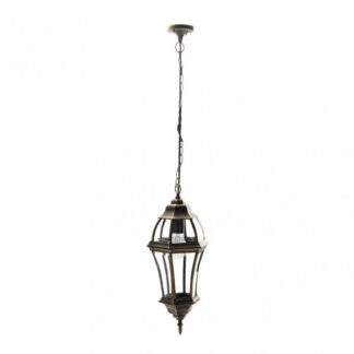 Colgante Exterior Aluminio Becrux 1xe27 Neg/oro Regx24x24 Cm Ip44