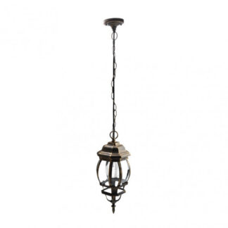 Colgante Exterior Aluminio Caelum 1xe27 Neg/oro Regx16x16 Cm Ip44
