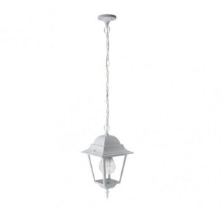 Colgante Exterior Aluminio Spica 1xe27 Blanco Ip44  Regx21,5x21,5 Cm