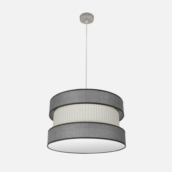 Colgante Home 2xe27 Niquel/gris-beis Regx50x50 Cm