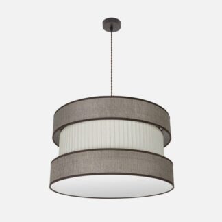 Colgante Home 3xe27 Marron/marron-beis Regx60x60 Cm