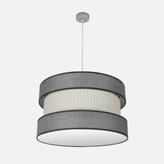 Colgante Home 3xe27 Niquel/gris-beis Regx60x60 Cm