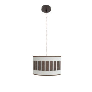 Colgante Ivanna 1xe27 Marron/blanco-oxido Regx30x30 Cm