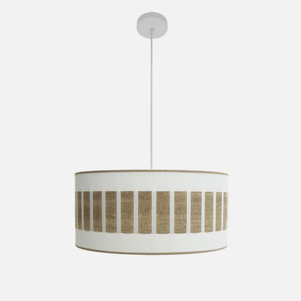 Colgante Ivanna 2xe27 Blanco/blanco-madera Clara Regx50x50 Cm