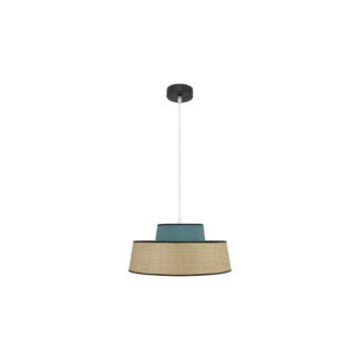 Colgante Jia 1xe27 Natural/turquesa Regx40x40 cm