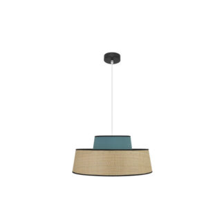 Colgante Jia 1xe27 Natural/turquesa Regx50x50 cm