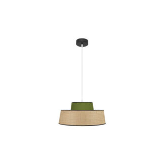 Colgante Jia 1xe27 Natural/verde Regx40x40 cm