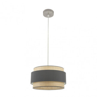 Colgante Kandy 1xe27 Natural/gris Regx40x40 Cm