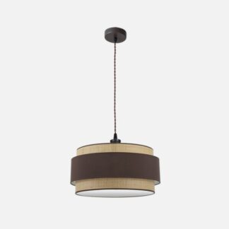 Colgante Kandy 2xe27 Natural/marron Regx50x50 Cm