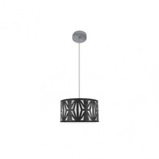 Colgante Katerina 1xe27 Cromo/madera Negra Regx30x30 cm