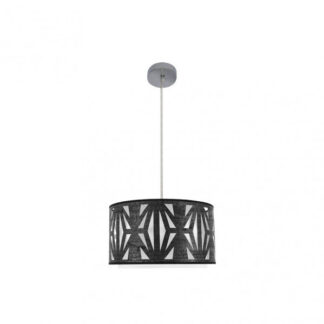 Colgante Katerina 1xe27 Cromo/madera Negra Regx40x40 cm