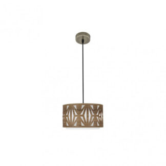 Colgante Katerina 1xe27 Cuero/madera Oscura Regx30x30 cm