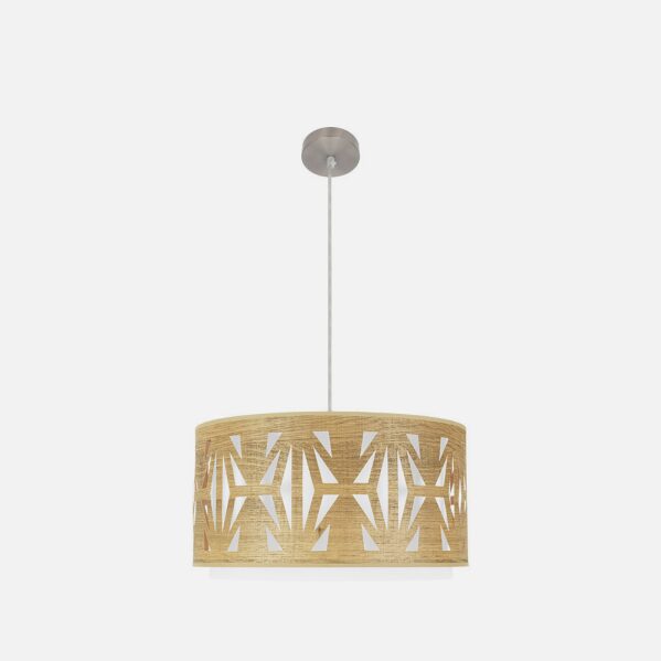 Colgante Katerina 2xe27 Niquel/Madera Clara Regx50x50 cm - Image 3