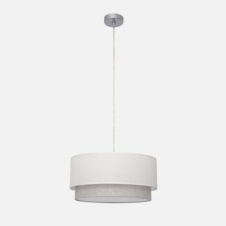Colgante Kenya 3xe27 Blanco/gris Regx40x40 Cm