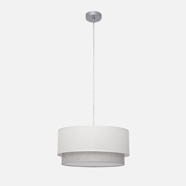 Colgante Kenya 3xe27 Blanco/gris Regx40x40 Cm