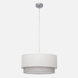 Colgante Kenya 3xe27 Blanco/gris Regx50x50 Cm