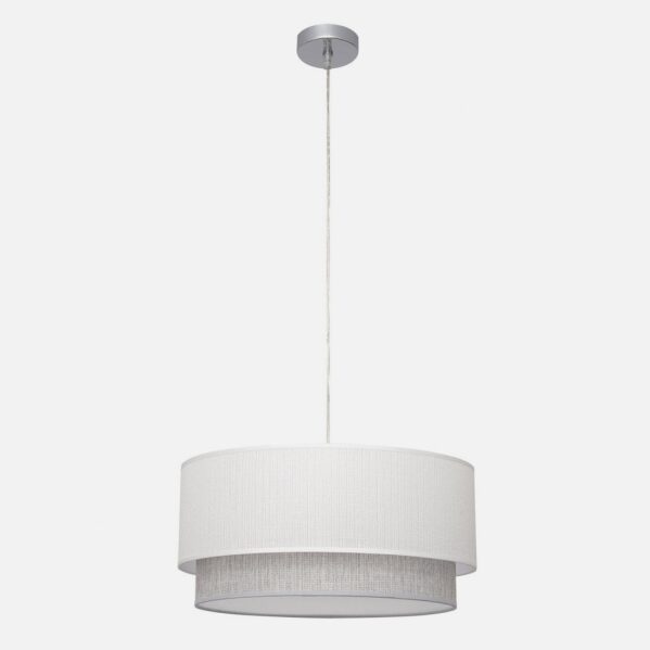 Colgante Kenya 3xe27 Blanco/gris Regx50x50 Cm