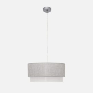 Colgante Kenya 3xe27 Gris/blanco Regx40x40 Cm