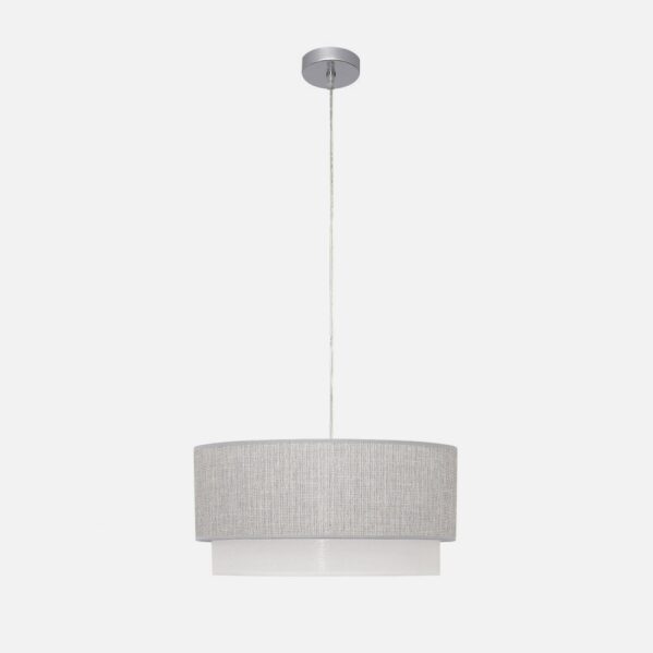 Colgante Kenya 3xe27 Gris/blanco Regx40x40 Cm