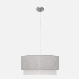 Colgante Kenya 3xe27 Gris/blanco Regx50x50 Cm