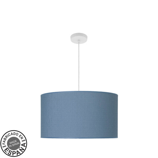 Colgante Moda 3xe27 Blanco/azul Regx50x50 Cm C/difusor