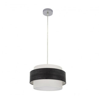 Colgante Myriam 1xe27 Cromo/Madera Negra Regx40x40 Cm