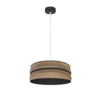 Colgante Natalia 1xe27 Negro/saco-negro Regx40x40 Cm