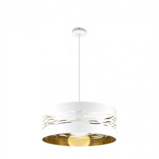 Colgante Niebla 1xe27 Blanco/blanco-oro Regx50x50 Cm