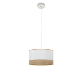 Colgante Olga 1xe27 Blanco/blanco-mad.clara Regx30x30 Cm