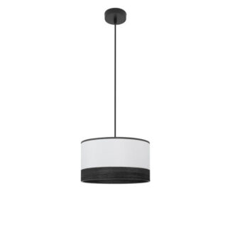 Colgante Olga 1xe27 Negro/blanco-mad.negra Regx30x30 Cm