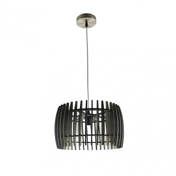 Colgante Poplar 1xe27 Madera Cafe Regx35x35 Cm